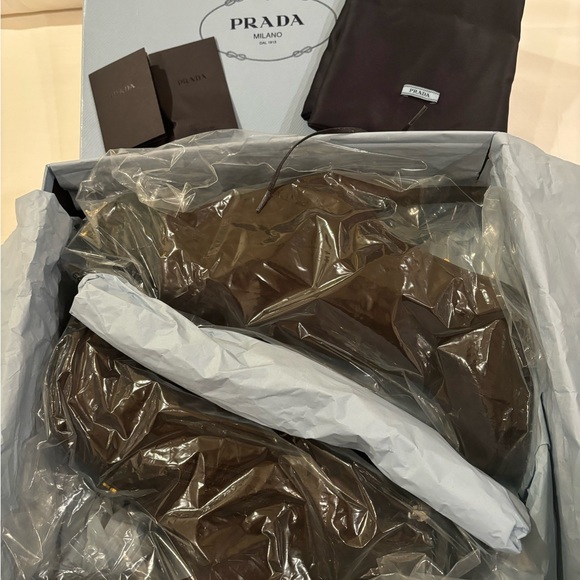 New Prada Chocolate Brown Suede Half Boot - Picture 11 of 13